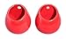 JustNile Set of 2 Ceramic Red Oval Wall Mounted Planters, 3.9 Inch Tall