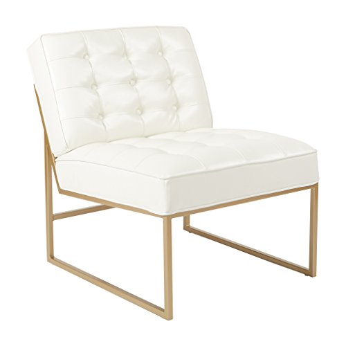 AVE-SIX-Anthony-Chair-with-Tufted-Faux-Leather-and-Coated-Gold-Frame-White