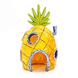 Penn-Plax Officially Licensed Nickelodeon SpongeBob Aquarium Ornament - SpongeBob's Pineapple House - Perfect for Fish to Swim In and Around - Full Color 6" Decoration