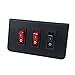 Abrams Taurus Premium 12V Switch Box Panel - (2) ON/Off Rocker Switch with LED Light & (1) Momentary Switch Plate - 15 Amp Inline Fuse - Dimensions: 3.87