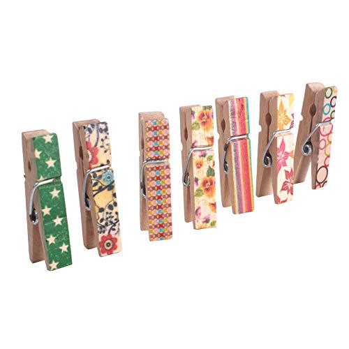 3 ZICOME+100pcs+Colorful+Natural+Clothespin
