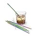 Stainless Steel Straws Iridescence Colors, Fits 30 oz Tumbler, Extra Long Reusable Ecofriendly (30oz, Straight 3 Bend 3)