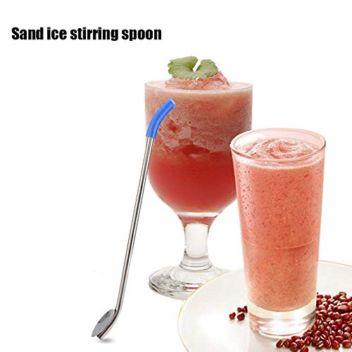 Umiwe Reusable Spoon Straws Stirrer,4 PCS Stainless Steel 2 in 1 Drinking Straws Stirrers with 1 Cleaning Brush for 30oz 20oz Tumblers Cups Mugs Yeti Rambler Rtic Ozark Trail - Thumbnail 5