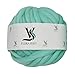 Merino Wool Super Chunky Yarn- Bulky Roving Yarn for Finger Knitting,Crocheting Felting,Making Rugs Blanket and Crafts by FLORAKNIT (Ice Green, Chunky-40mm-1.1LB)