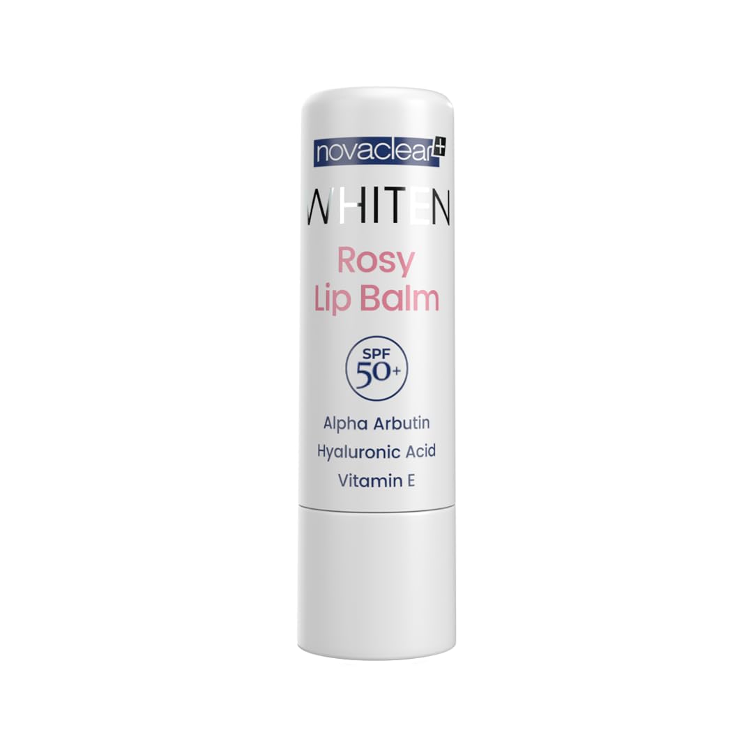 Novaclear Rosy Lip Balm - 4.9g SPF50 Sun Protection, Moisturizing, Dark Prevention for Pigmented & Dark Lips | For Women & Men