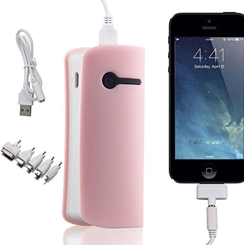 5000mAh Portable Charger External Battery Pack Power Bank for iPhone, Samsung Galaxy, HTC, LG, Other Phones and Tablets (Pink)