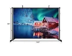 CHNYWORK 12ftx8ft Winter Night Landscape Backdrop