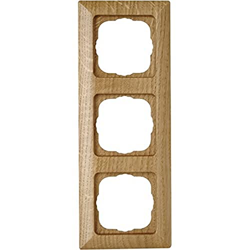 Kopp Milano 306730069 for both vertical and horizontal mounting Natural Oak Cover Frame Triple