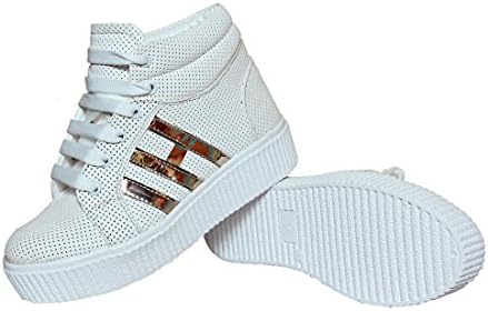 White high Heels Canvas Shoes for Girls and Women's from The House of Dalliance