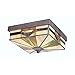 allen + roth Vistora 11-in W Bronze Outdoor Flush-Mount Light