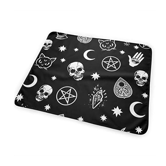 WENYIFANG-Colorful-Skull-Cat-Moon-Gothic-Pattern-Baby-Crib-Pee-Mat-Washable-Urine-Bed-Pads-Absorbent-Reusable-Changing-Pad-Waterproof-Mattress-Protector-for-Toddler-Kids-Infant-Pets-Incontinence