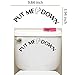 VinBee 4 Pack DIY Removable Washroom Toilet Seat Decal Funny Reminder Decoration Bathroom Sticker,Put ME Down