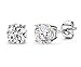 FANTOM Solid Silver Cubic Zirconia Cubic Zirconia Round Cz Stud Earrings Choose from 10 CZ Weights