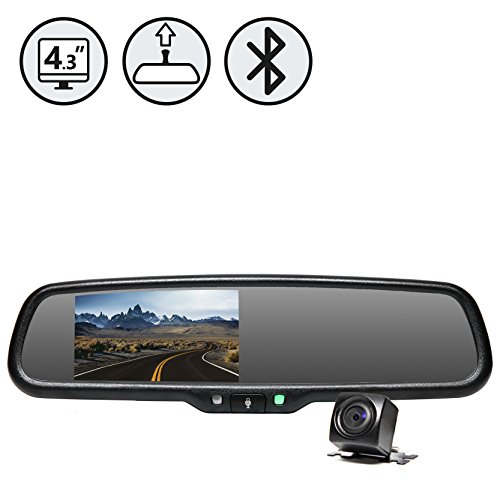 Rear View Safety RVS-776718-BT OEM G-Series Backup Camera System with Replacement Mirror Monitor with Built-in Bluetooth