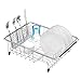 ARCCI Expandable Dish Drying Rack Over The Sink, Large Capacity Sink Dish Rack Drainer Plate Organizer Shelf with Removable Utensil Holder, Dish Drainer Rack for Kitchen Counter, Inside Sink