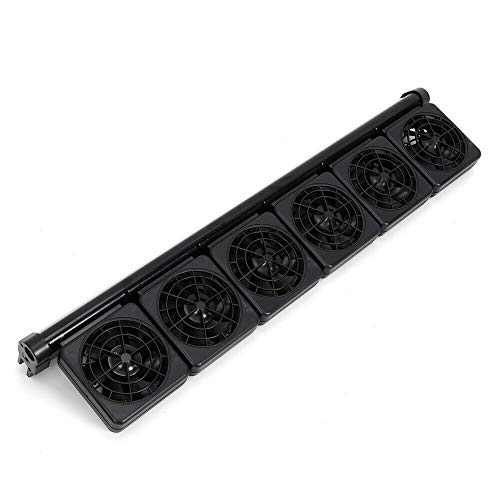 WUPYI Adjustable Aquarium Chillers Cooling Fan,Aquarium Water Cooling Fan Fish Tank Cold Wind Chiller 2 Level,with DC12V Power Adapter,6 Fan (6 Fan) - Thumbnail 4