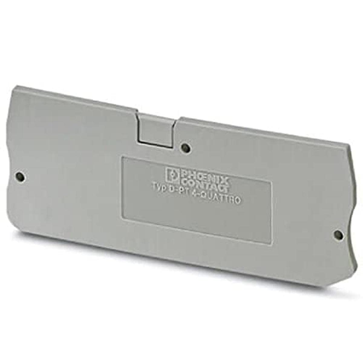 PHOENIX CONTACT D-PT 4-QUATTRO end cover, 77mm length, 2.2mm width, 29mm height, Gray, 3208979