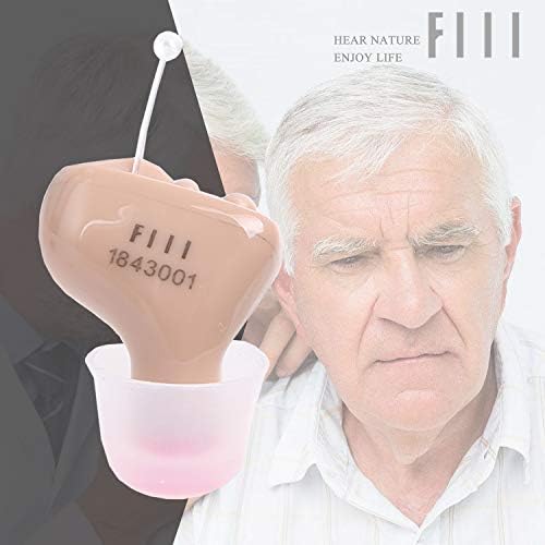 Digital Hearing Amplifier Personal Hearing Enhancement in-The-Canel(ITC) Sound Amplifier by FIIL with Portable Storage Box, 3 Durable Batteries, 3 Size Domes x 2, Cleaner Brush(Right Ear)