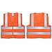 Neiko 53946A High-Visibility Safety Vest with Reflective Strips for Emergency, Construction, and Safety Use, Neon Orange, X-Large