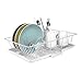 Home Basics 3 Piece Vinyl Coated Steel Dish Drainer, White