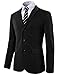 H2H Mens Casual Slim Fit Mandarin Collar Single Breasted Jacket