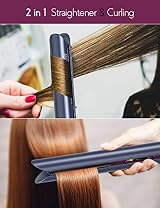ANGENIL Nano Titanium 1 Inch Hair Straightener Curler Fast Heat Dual Voltage view 3