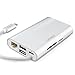 USB C Hub, OMARS 8 in 1 USB C Ethernet Dongle with HDMI 4K, VGA, 2 x USB 3.0, Gigabit Ethernet, USB C Charging Port, SD/Micro SD Card Reader, Aluminum Design Compatible with MacBook/Chromebook