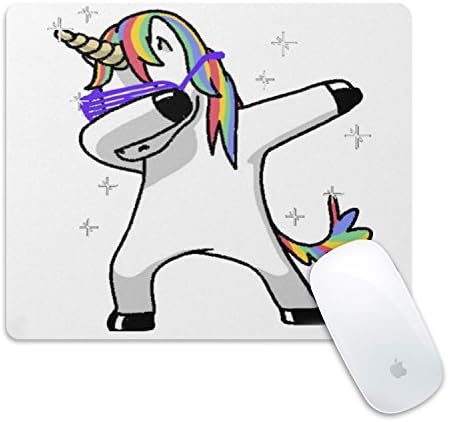 Unicorn Mouse Pad, Rectangle Mousepad Custom Design Gaming Mouse Pad Rubber Oblong Mouse Mat(Dabbing Unicorn)