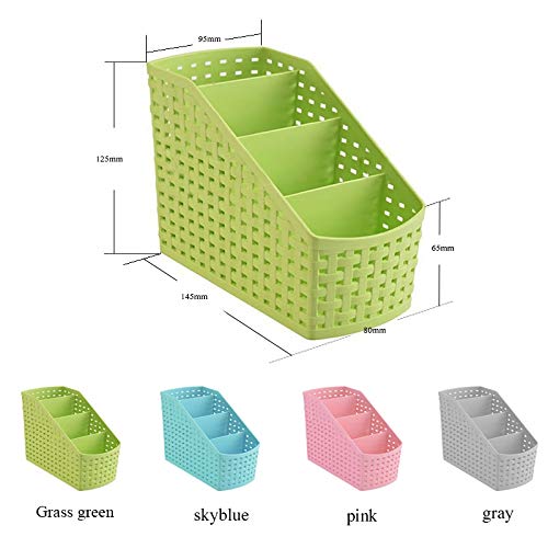 for Desktop - Plastic Storage Box Desktop 4 Grid Sub-Grid Case Multi-Function Storage Organizer for Remote Controller Holder