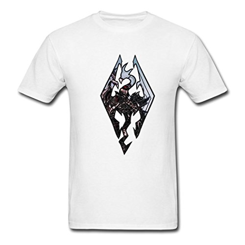 Best Quality Custom Custom Printed Men's skyrim design1 bill T-Shirts White L