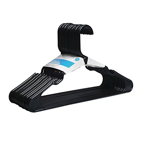 Room Essentials Plastic Adult Hangers - Black - 18-count