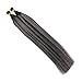 Moresoo 14 inch Pre-bonded Stick I tip Hair Extensions 50strands/50g Balayage Colorful Off Black to Grey Silver I Tip Remy Human Hair Extensions Remy Human Hair Extensions