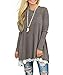 WEKILI Women's Tops Long Sleeve Lace Scoop Neck A-line Tunic Blouse Gray XL/US 16-18