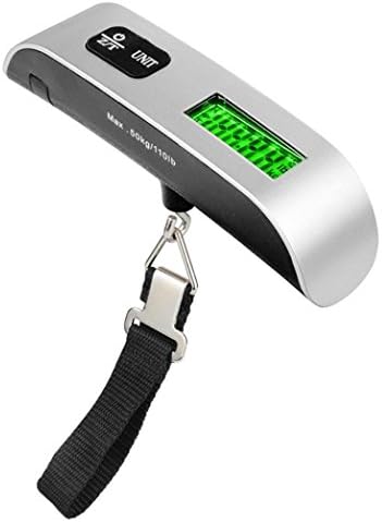 cuTiE PawS Portable LCD Digital Hanging Luggage Scale Travel Electronic Weight, 50kg/10g