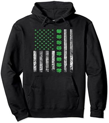 Unisex Irish USA Flag American &amp; Ireland patriotism Hoodie 2XL Black