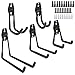 Dirza Utility Hooks Wall Mount Tool Holder U-Hooks for Home Garage Storage Organizer Garden Tools Shovels Rake Stroller Ladder Black 5 Pack