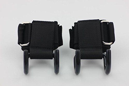 Gym Power Weight Lifting Hooks Grips With Thick Neoprene Padded Wrist Support (Pair) - Thumbnail 2
