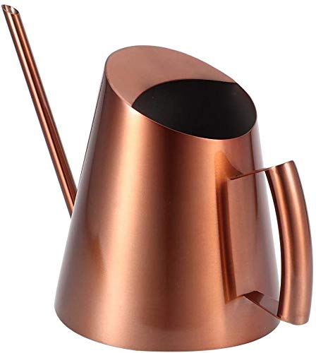 Household Bonsai Stainless Steel Watering Can, Mini Brushed Indoor House Plants Long Spout Watering Can Modern Watering Pot, Rose Gold(L)