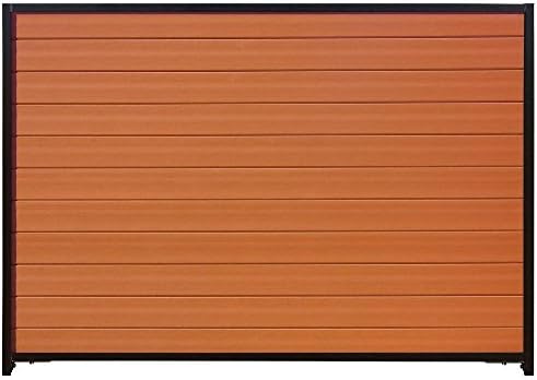Santa Fe 6 ft. H x 8 ft. W Timber Brown/Black Composite/Steel Horizontal Privacy Fence Panel with Posts and Rails