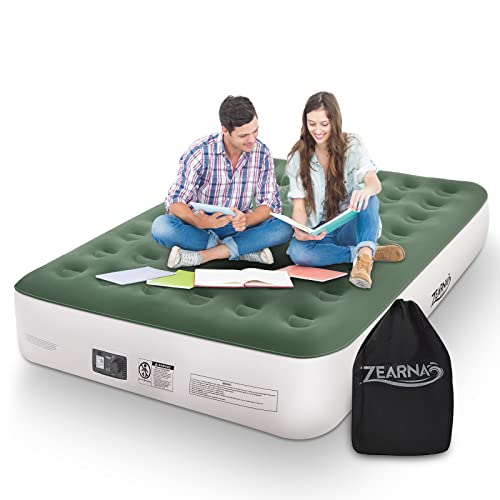 Zearna Queen Air Mattress with Built in Pump 13 Inch Inflatable