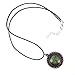 FM FM42 Vintage Style Real Irish Lucky Four Leaf Clover Round Pendant Necklace FN4082