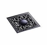 Senlesen Art Carved Oil Rubbed Bronze 4'' Shower Floor Waste Drain Cover Washer Machine Waste Drain