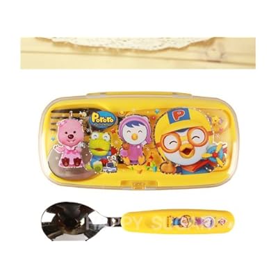Pororo Cutie Spoon & Fork Set with Hard Case