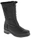 Boston Accent Round Toe Black Snow Boot for Women | Women Synthetic Mid Calf Black Winter Boot