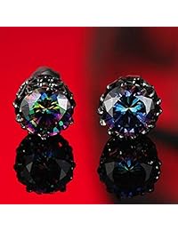 Pendientes de tuerca de acero inoxidable con diseño de nudo celta retro.