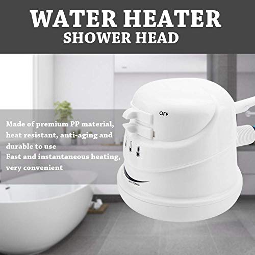 New Electric Shower Head Heater Instant Hot Water Heater Bath with Wall Support/Tube Plastic Pipe Three Water Temperature Control - Thumbnail 6