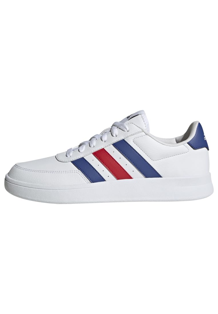 adidas Herren Breaknet 2.0 Shoes, White/Lucid Blue/Better Scarlet, 36 2/3 EU