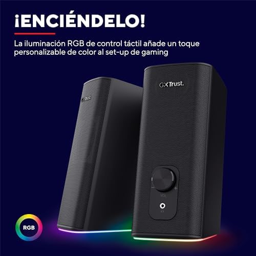 Cetic Altavoz Bluetooth 2.0 Iluminación RGB, 18W (10W RMS), Negro
