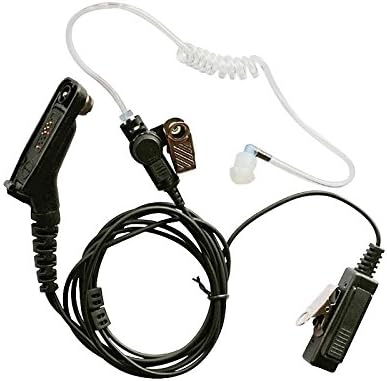 Covert Acoustic Tube Earpiece Headset Mic Haito Heavy Duty Shoulder Remote Speaker Mic Microphone PTT for Motorola XPR6500 XPR6550 XPR6580 APX7000 APX6000 Radio Security Door Supervisor by Xunbin