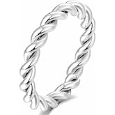 Jude Jewelers 3mm Width Stainless Steel Braided Wire Rope Style Stacking Wedding Band Ring